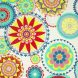 Papel de envolver Flor geométrica blanco estucado