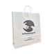 Bolsa de papel 42x46x12 Asa rizada blanca  personalizada
