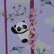 Papel de regalo oso panda malva flor