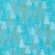Papel de regalo Bosque de Navidad turquesa