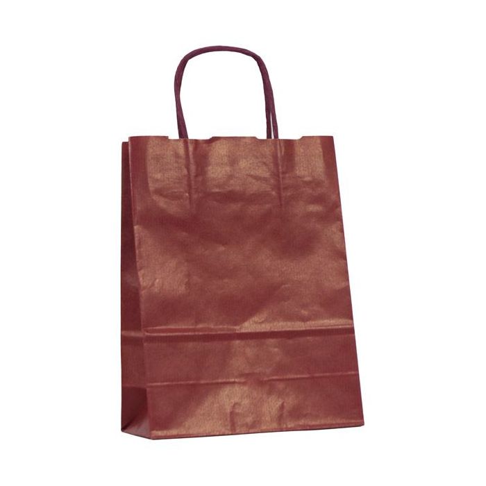 Bolsa papel burdeos kraft bisutería