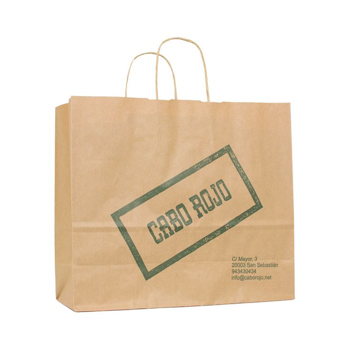 bolsa de papel cabo rojo