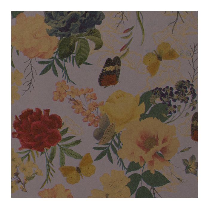Papel de regalo Flor oriental kraft