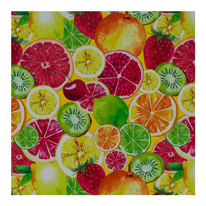 Papel de regalo Frutas estucado