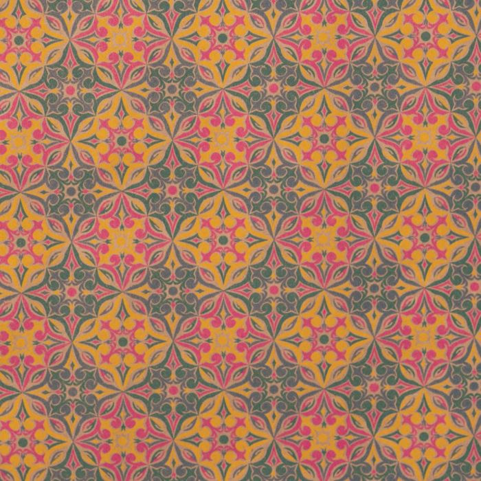 Papel de regalo Mandalas Ornamentales – Kraft  verde, bobina de 100 m