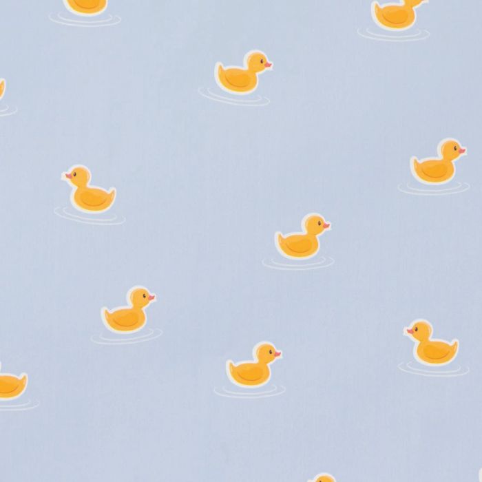 Papel de regalo Patitos Amarillos estucado azul