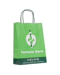 Bolsa de papel personalizada 18x24x8 hasta 2 tintas