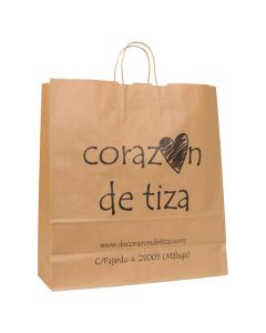 Bolsa papel 46x49x16 Corazón de tiza