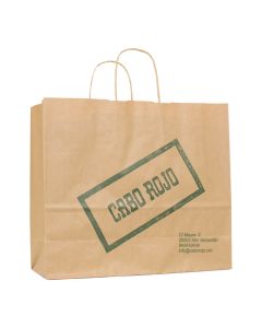 bolsa de papel cabo rojo