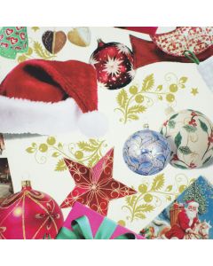 Papel de regalo Navidad Realista blanco estucado