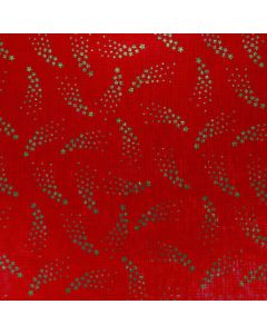 Papel de regalo Ethereal Tree rojo metalizado gofrado
