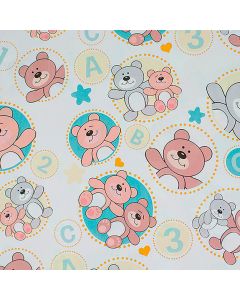 Papel de regalo Oso Teddy Estucado Blanco