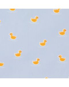 Papel de regalo Patitos Amarillos estucado azul