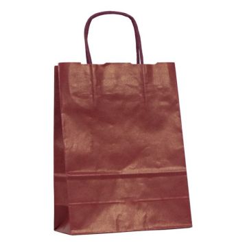 Bolsa papel burdeos kraft  bisutería
