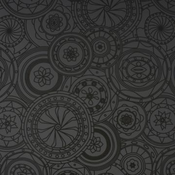 Papel de regalo Circle estucado negro círculos