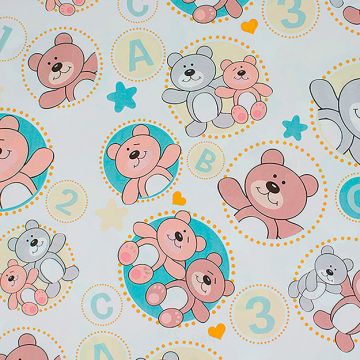 Papel de regalo Oso Teddy Estucado Blanco