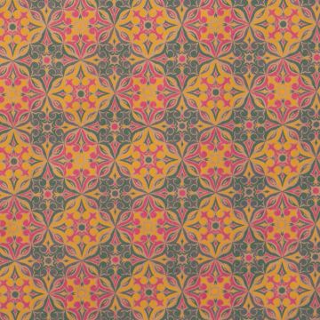 Papel de regalo Mandalas Ornamentales – Kraft  verde, bobina de 100 m