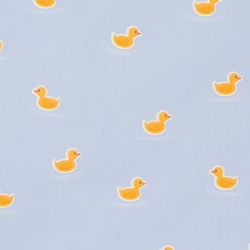 Papel de regalo Patitos Amarillos estucado azul