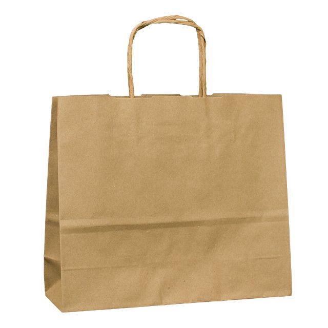 Bolsa de papel 24x21x8 kraft liso
