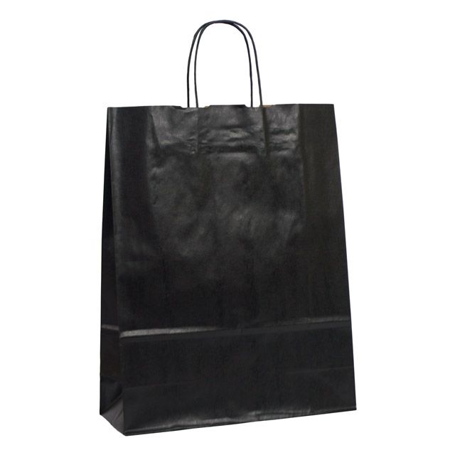 Bolsa papel negro kraft ideal