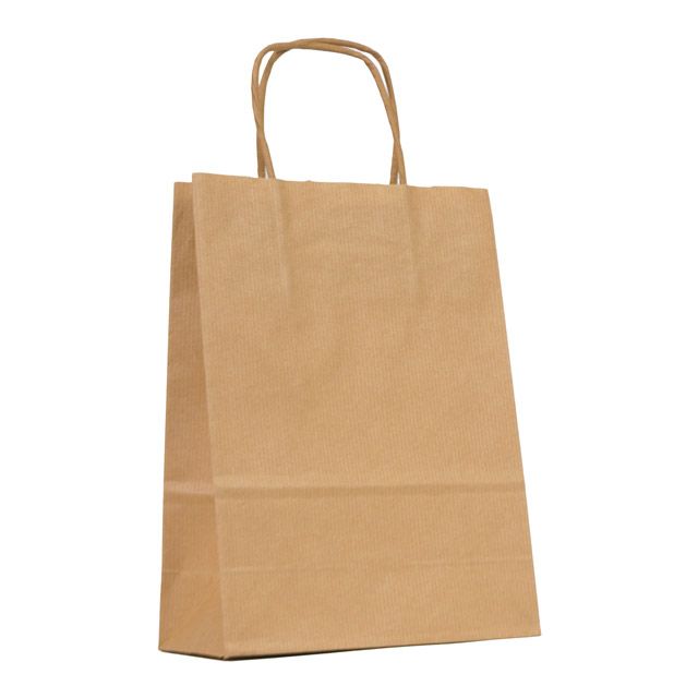 Bolsa de papel anónima kraft 18x24x8-Kraft Verjurado