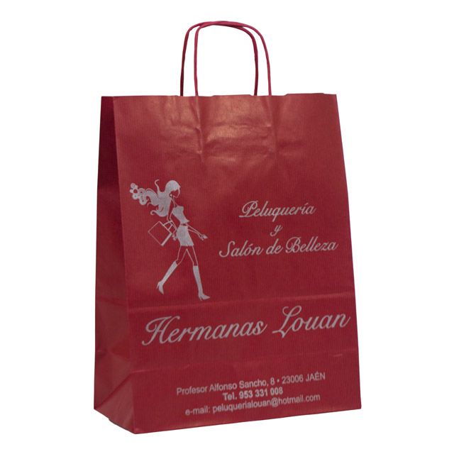 Bolsa papel 24x31x12  Peluquería Hermanas Louan