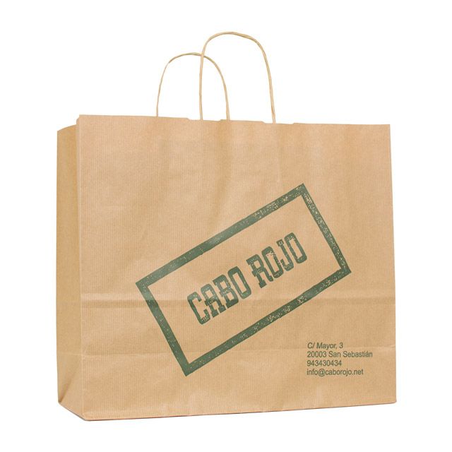 bolsa de papel cabo rojo