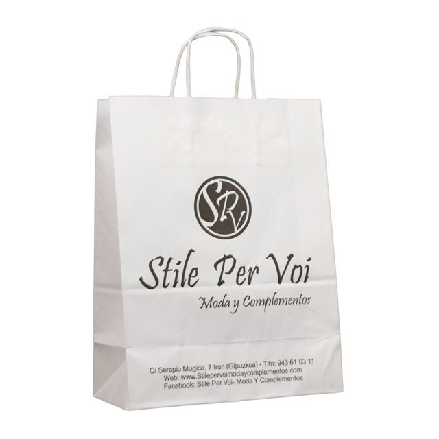Bolsas de papel impresas en negro