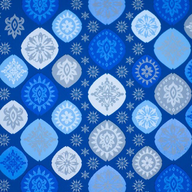 Papel de regalo Sari azul estucado