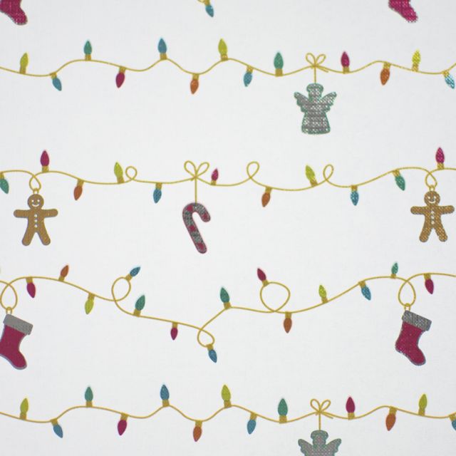 Papel de envolver Lights blanco brillo gofrado