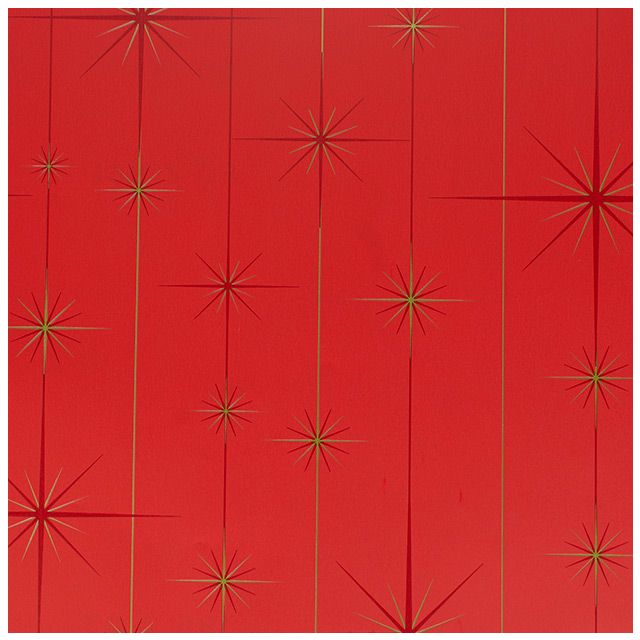 Papel estucado rojo estrellas navidad
