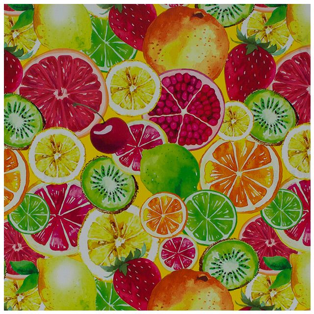 Papel de regalo Frutas estucado
