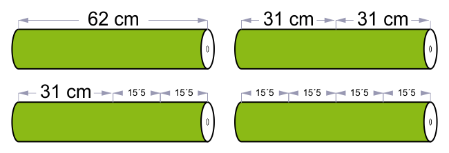 Tipos de corte 62 cm